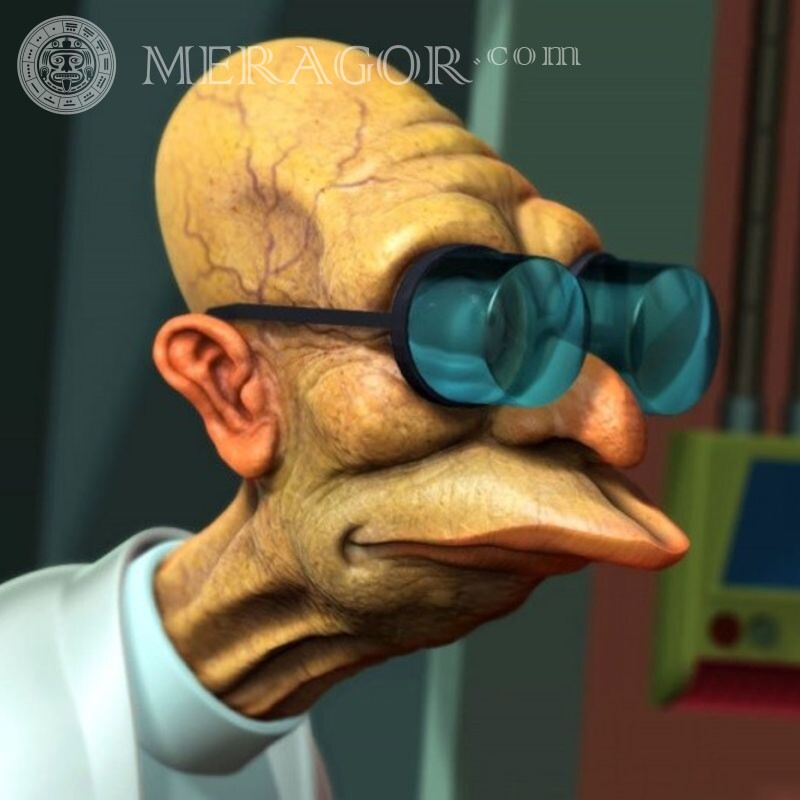 Le professeur Hubert Farnsworth sur l'avatar de Futurama Dessin animé