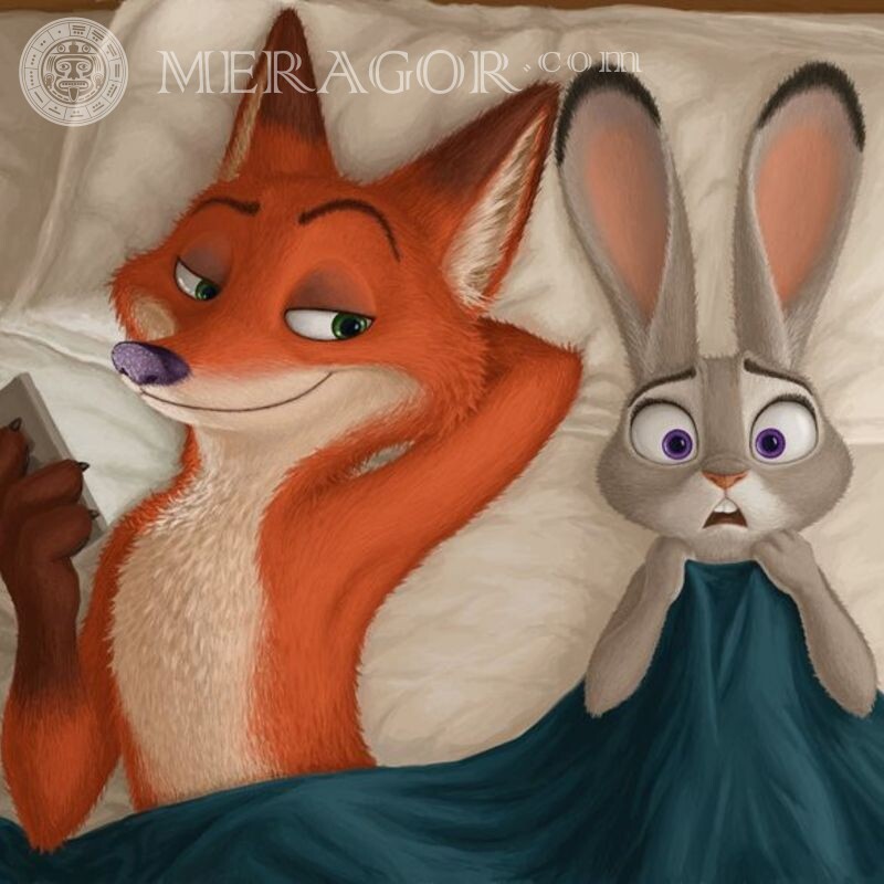 Fox et lapin de Zootopia avatar cool Renards Amour Dessin animé