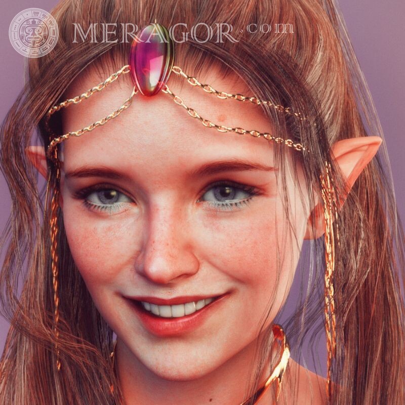 Lindas garotas duendes no avatar Os elfos