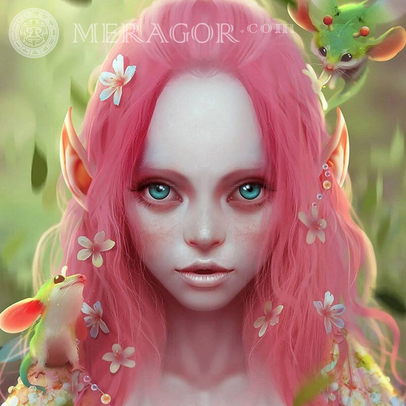 Elf girl avatar on profile Elves
