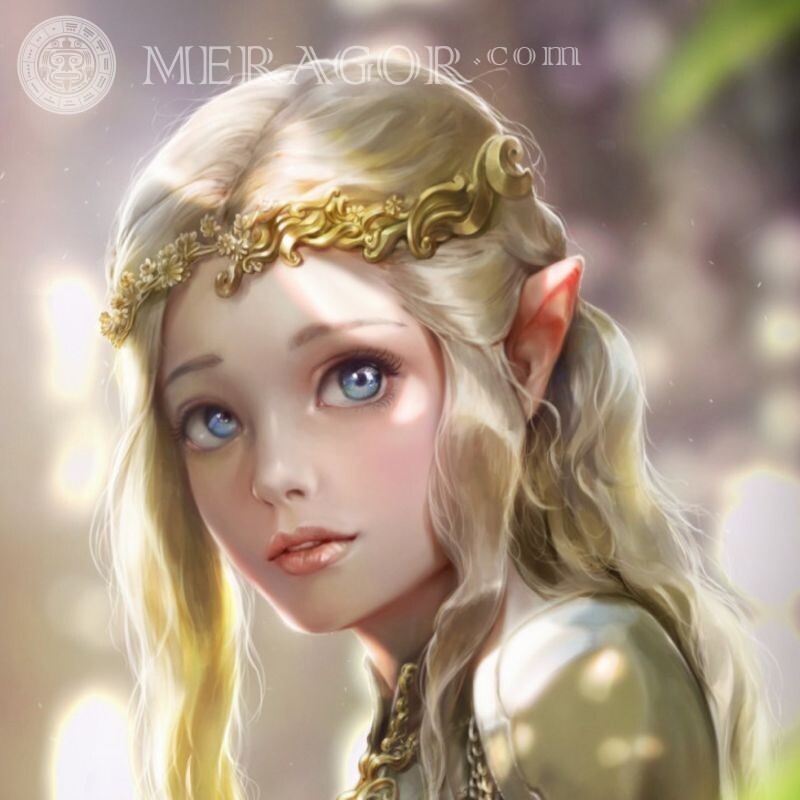 Imagen hermosa chica elfa para avatar Elfos