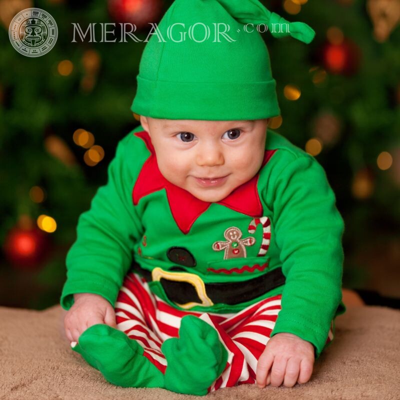 Enfant habillé en elfe de Noël Infantiles Fêtes