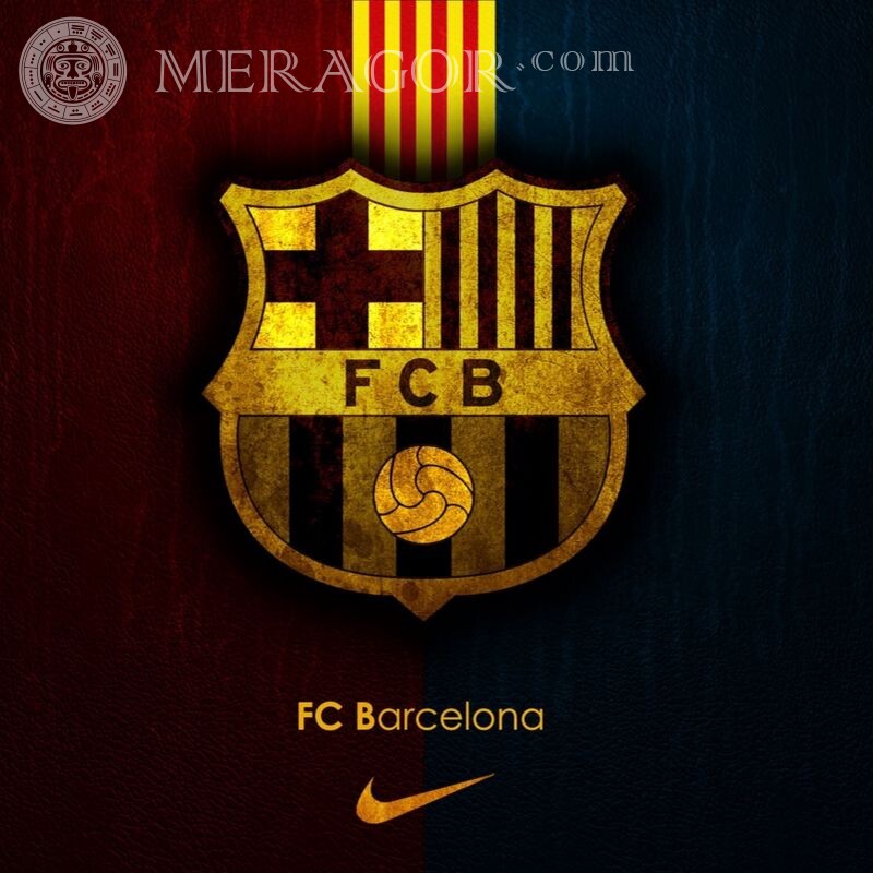 Logotipo do clube de futebol do Barcelona no avatar Futebol