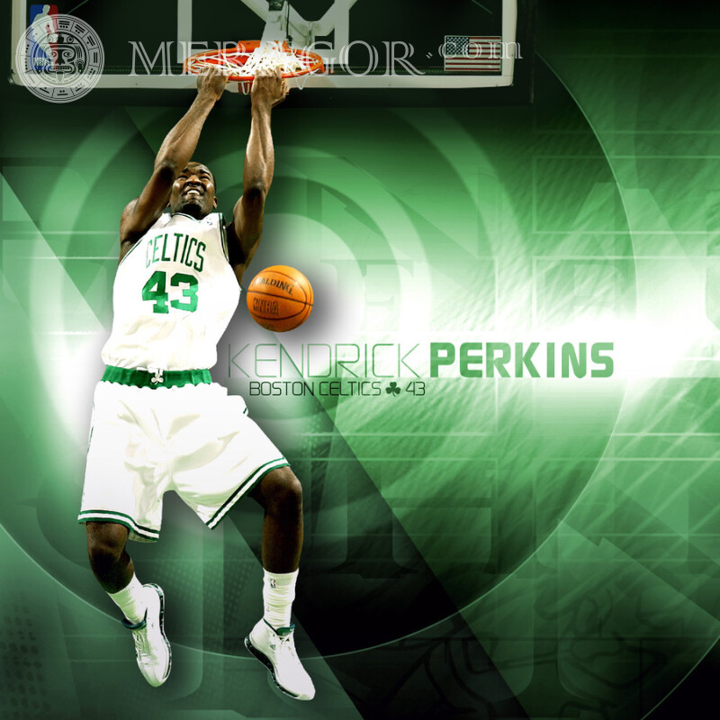 Foto de perfil do jogador de basquete Kendrick Perkins Basquetebol Negros Celebridades