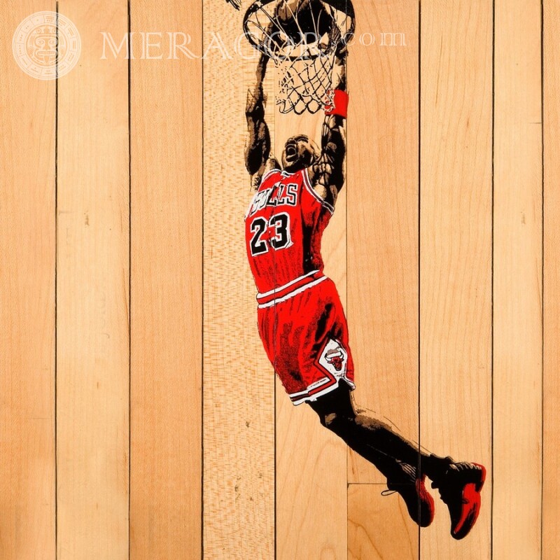 Майкл Джордан картинка на аватарку Баскетбол Темнокожие Аниме, рисунок Для ВК