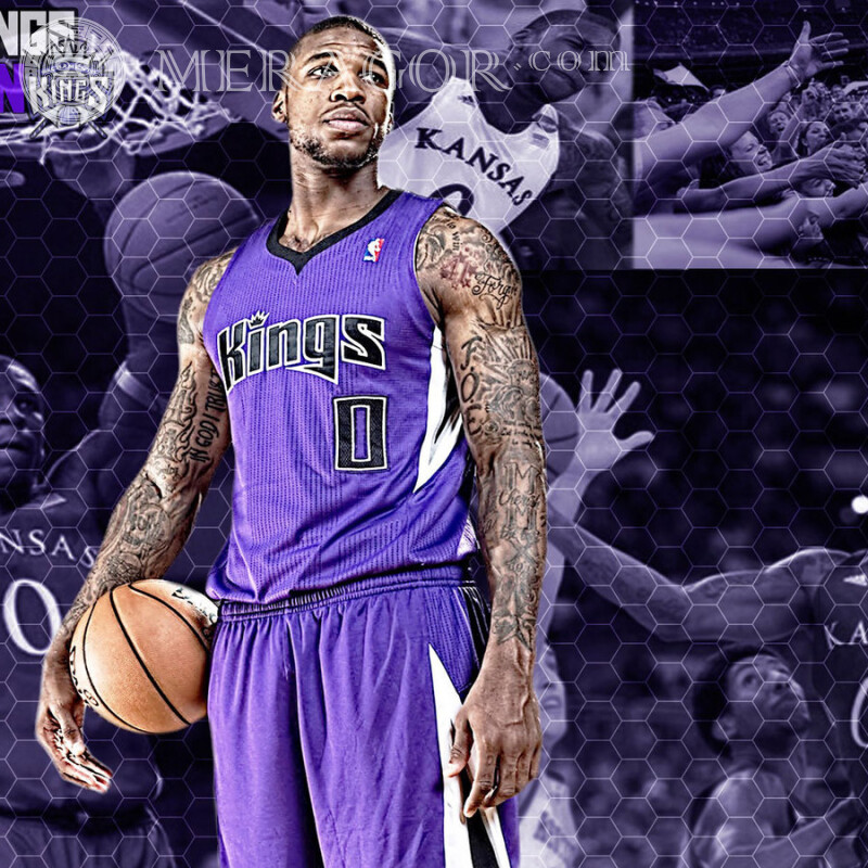 Descargar jugador de baloncesto de la NBA en el avatar de la página Baloncesto Negros Chicos Piercings, tatuajes