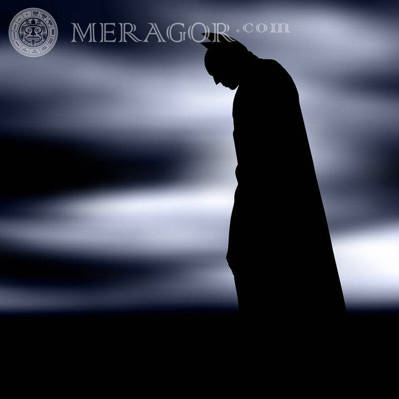 Super-héros de silhouette de Batman sur le profil Silhouette Des films