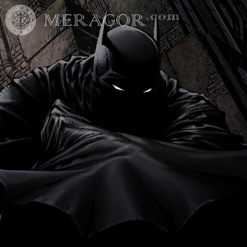 Бэтмен картинка из комиксов на аву скачать Из фильмов Аниме, рисунок