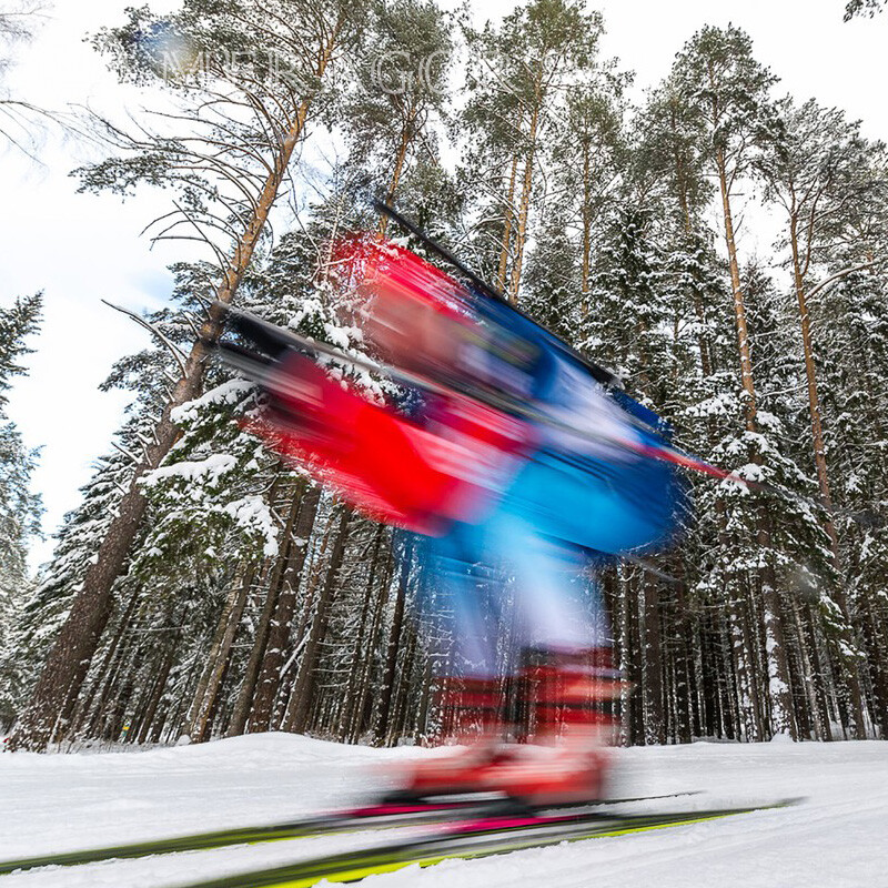 Biathlete biathlon speed for account Without face Steam Sporty