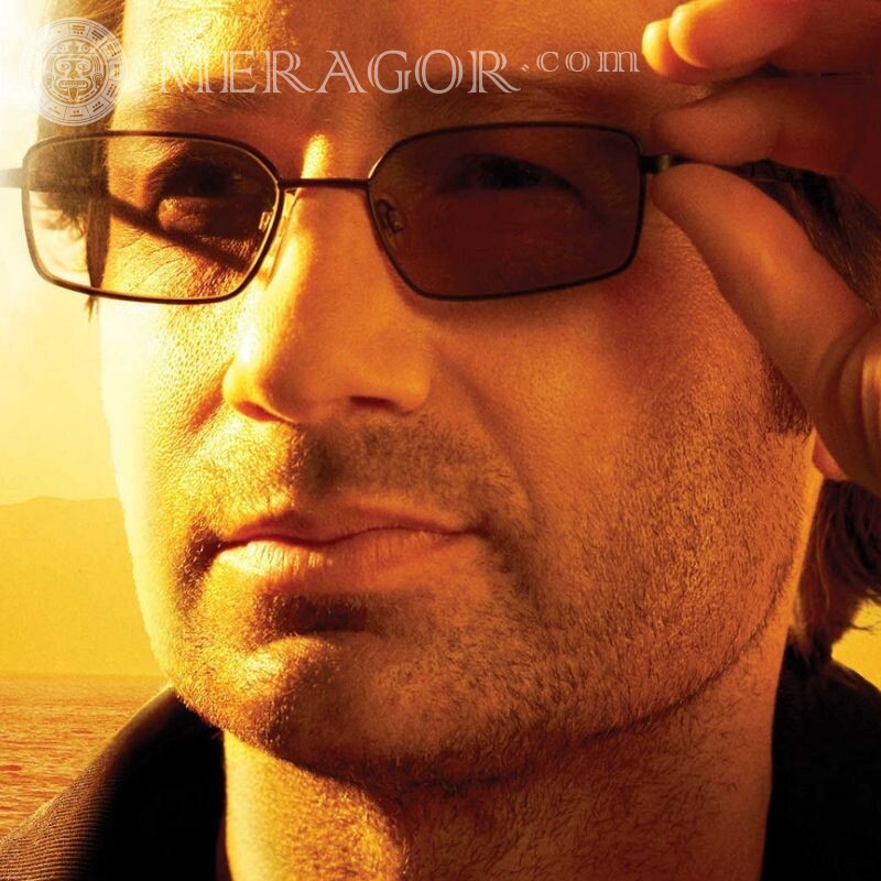 David Duchovny Californication Célébrités Américains Avec les lunettes Visages, portraits
