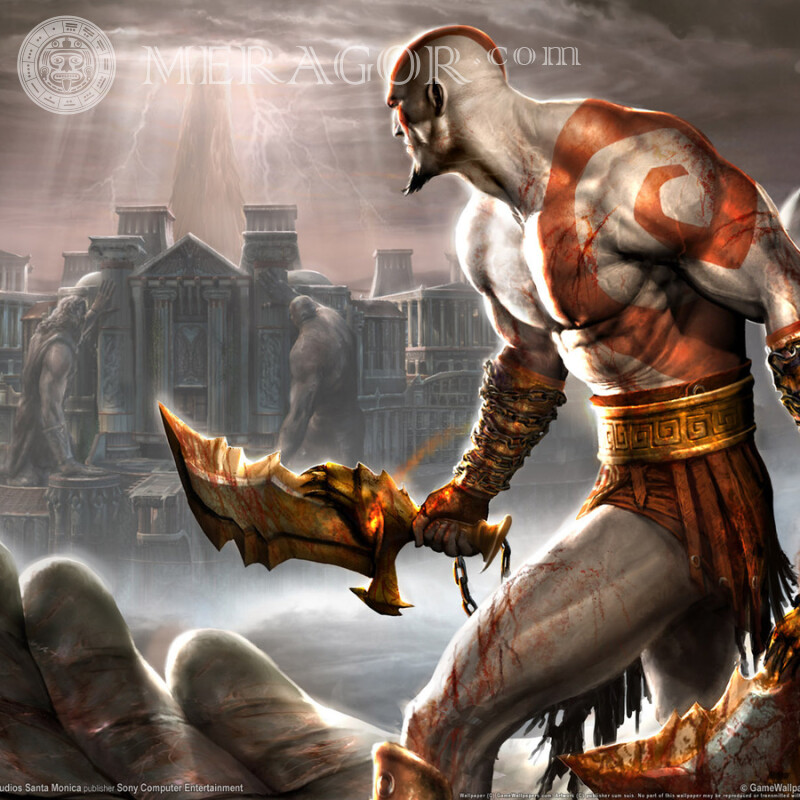 Download für Avatar kostenloses Foto God of War für einen Kerl Alle Spiele