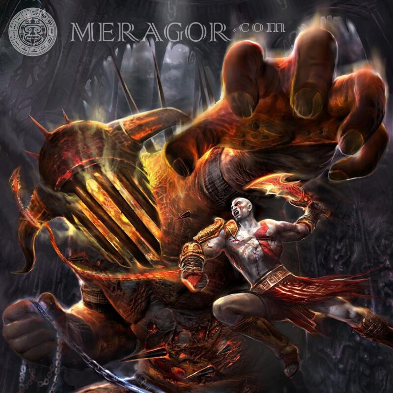 Baixar foto God of War no avatar grátis para um cara Todos os jogos