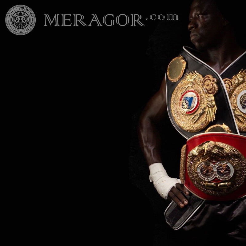 Boxer Champion Foto auf Profilbild Boxen, UFS, MMA Schwarze Prominente