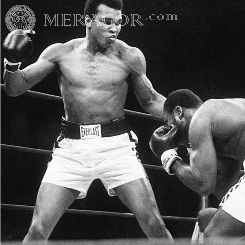 Foto mit Muhammad Ali auf dem Profilbild Boxen, UFS, MMA Schwarze Herr Prominente