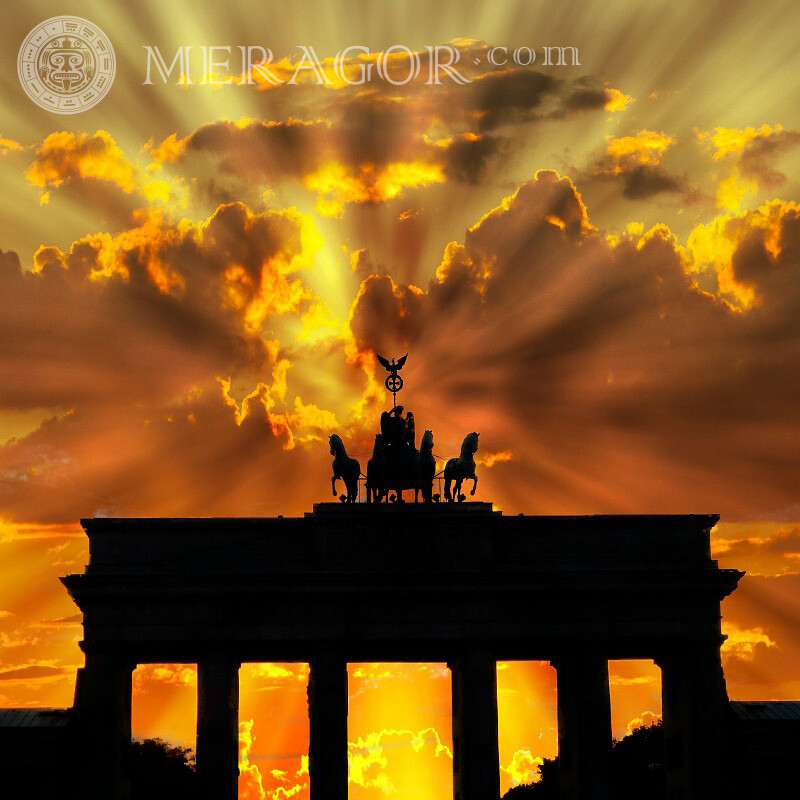 Brandenburger Thor Brandenburg Gate no perfil Edifícios Dos filmes