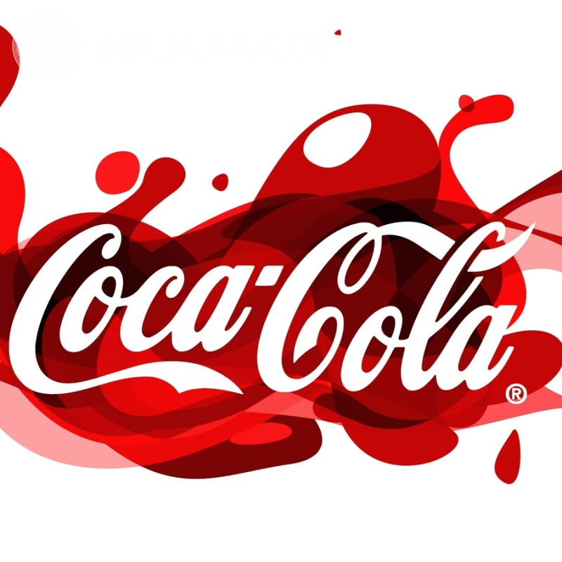 Логотип Coca Cola на аватарку Логотипи