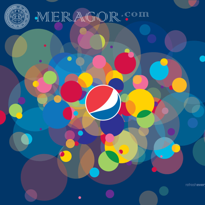 Laden Sie das Pepsi-Cola-Logo auf Ihren Avatar herunter Logos