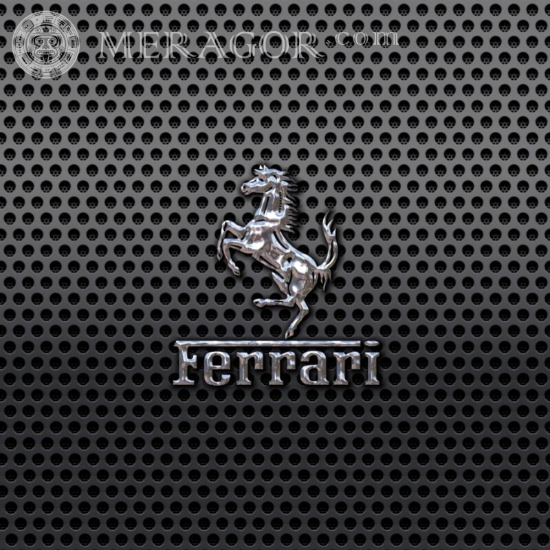 Logotipo de Ferrari en la descarga de avatar Emblemas de coche Autos Logotipos