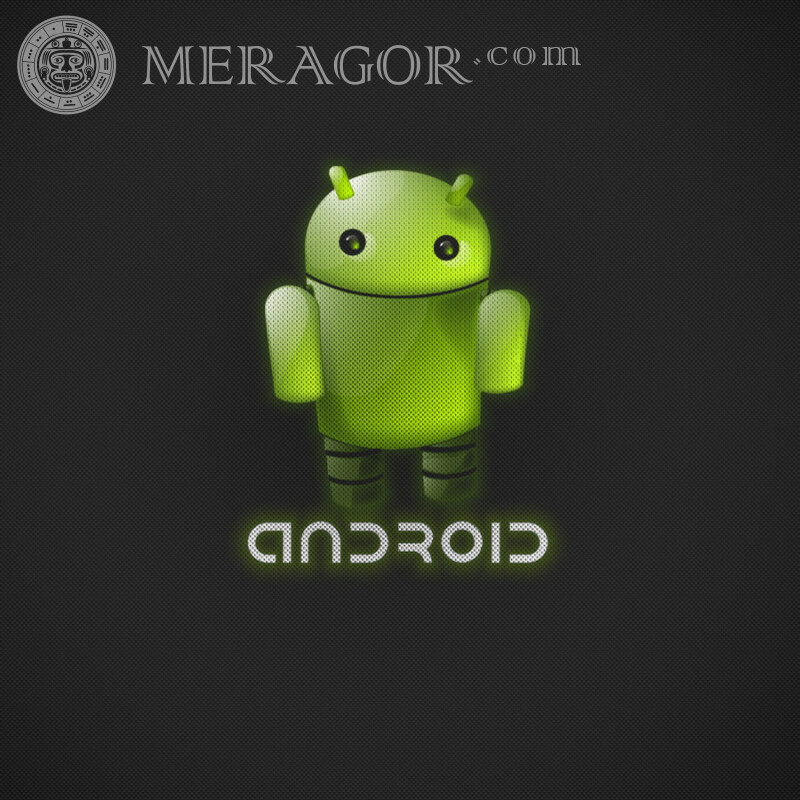 Logo with green Android for the avatar Logos Mechanisms