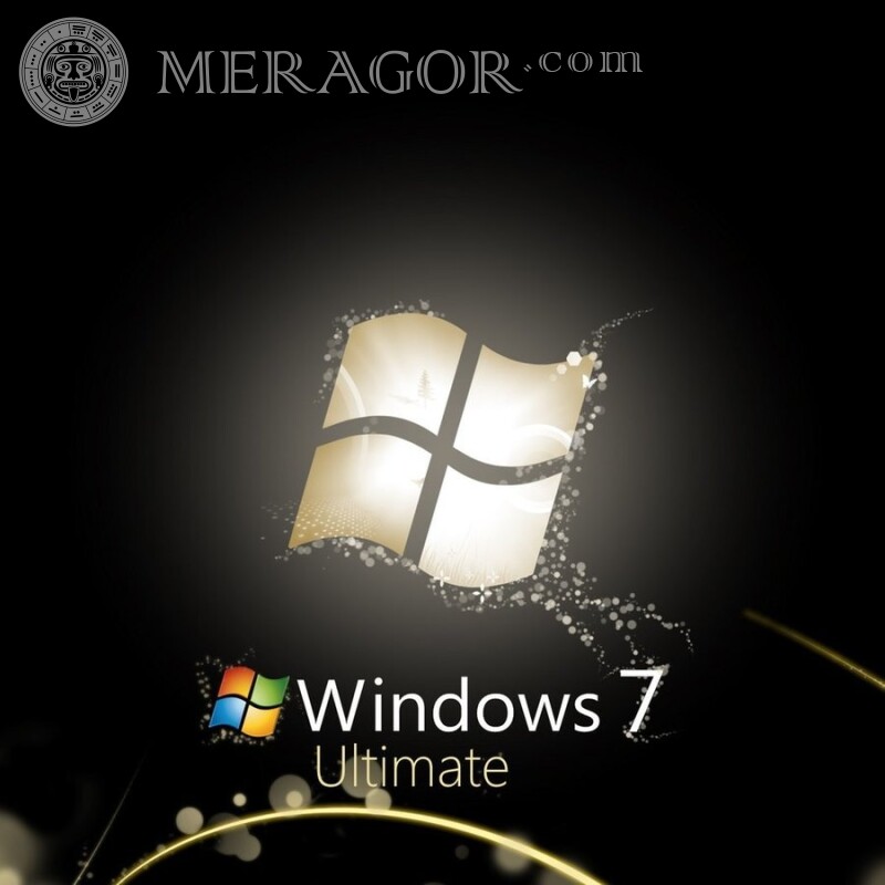 Логотип Windows 7 завантажити на аватарку Логотипи Техніка