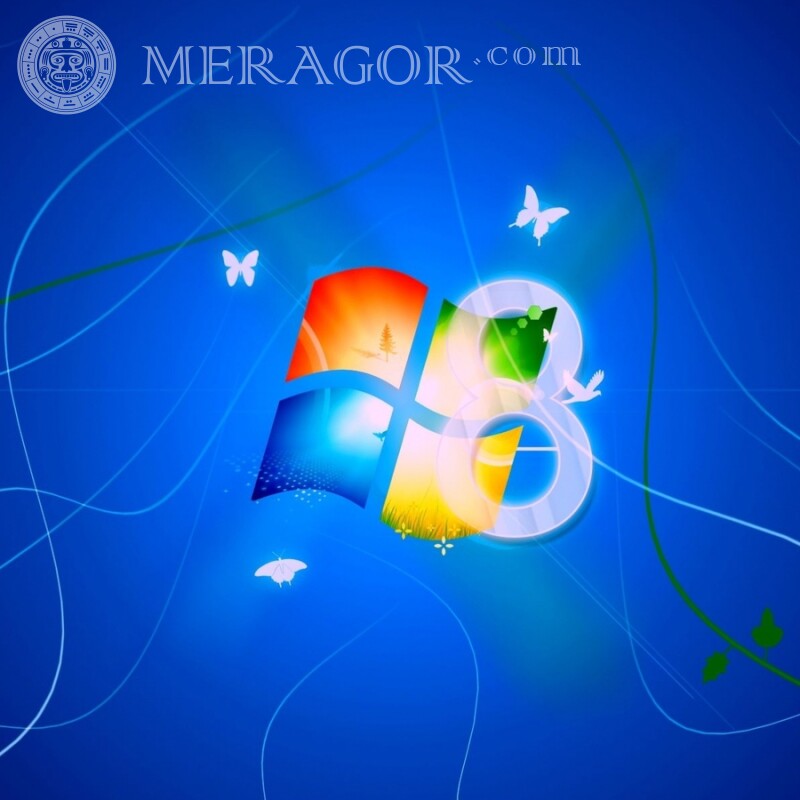 Ava com o logotipo do Windows 8 | 8 Logos Técnica