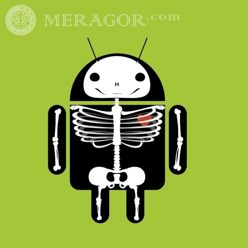 Логотип Андроїд прикольний на аватарку Логотипи Техніка Гумор