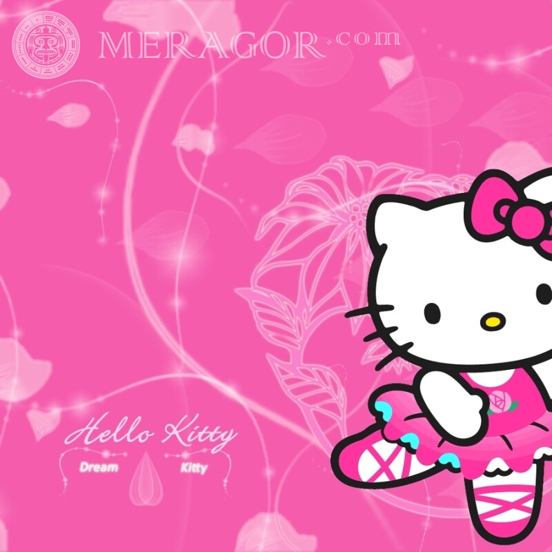 Téléchargement du logo Hello Kitty sur avatar Logos Infantiles Chats
