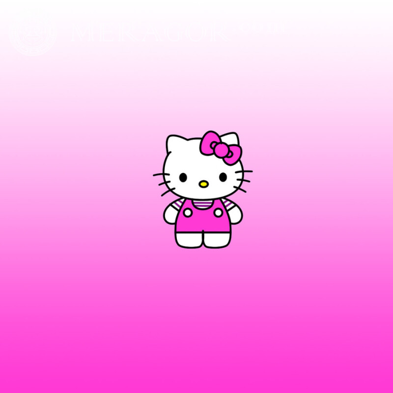 Download da marca Hello Kitty no avatar Logos Infantis Gatos