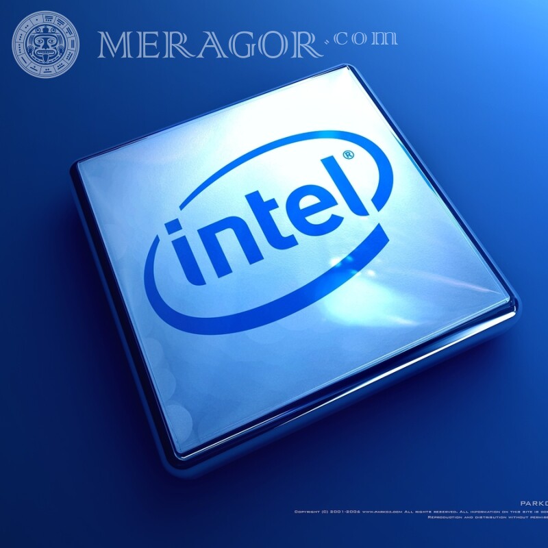 Логотип Intel картинка на аватарку Логотипи Техніка