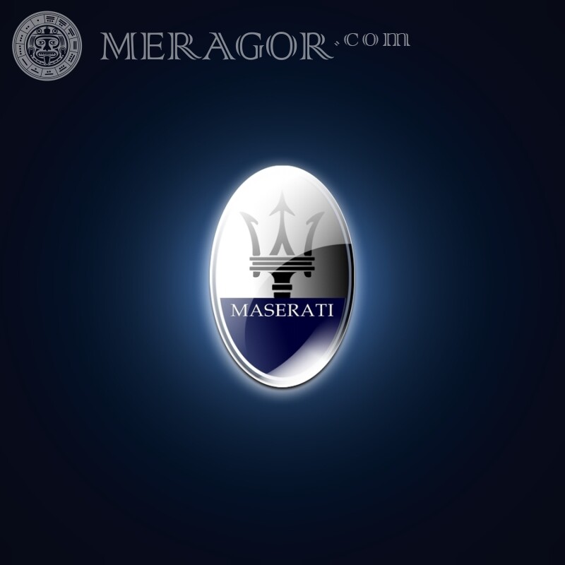 Логотип Мазератті на аватарку Емблеми автомобілів Автомобілі Логотипи