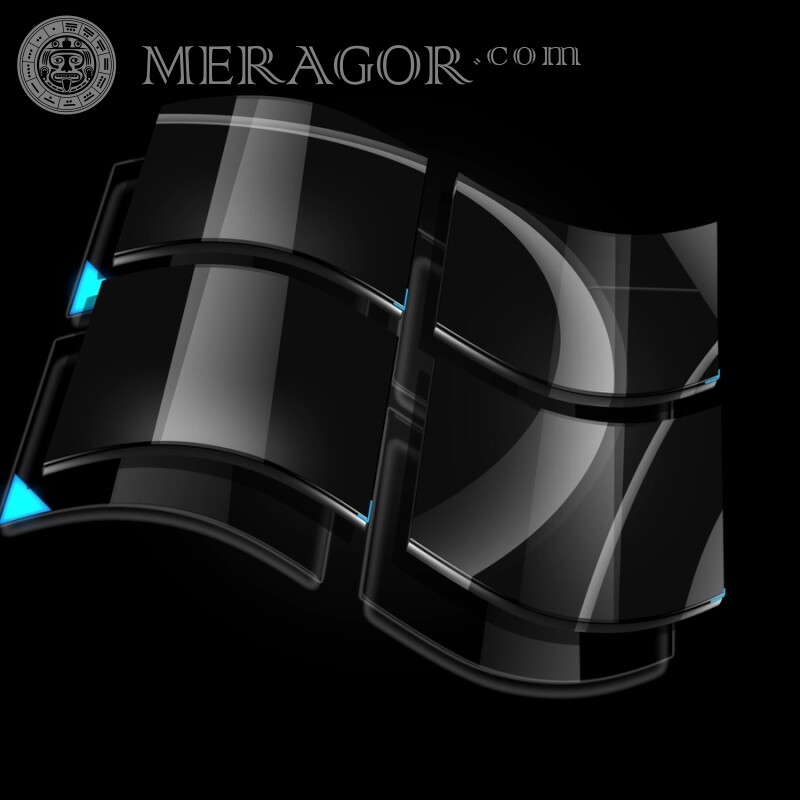 Картинка с эмблемой Windows на аватарку Логотипи Техніка