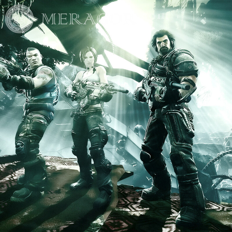 Laden Sie das Bulletstorm-Bild in den Avatar herunter Alle Spiele