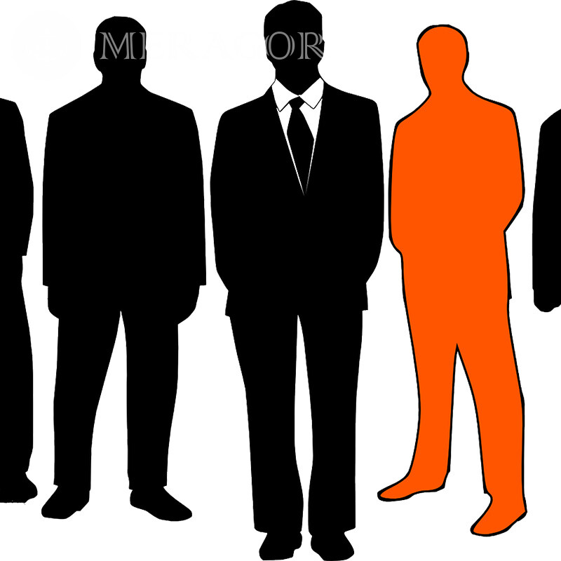 Avatar de gestionnaires de bureau homme d'affaires Silhouette Entreprises Noir et blanc