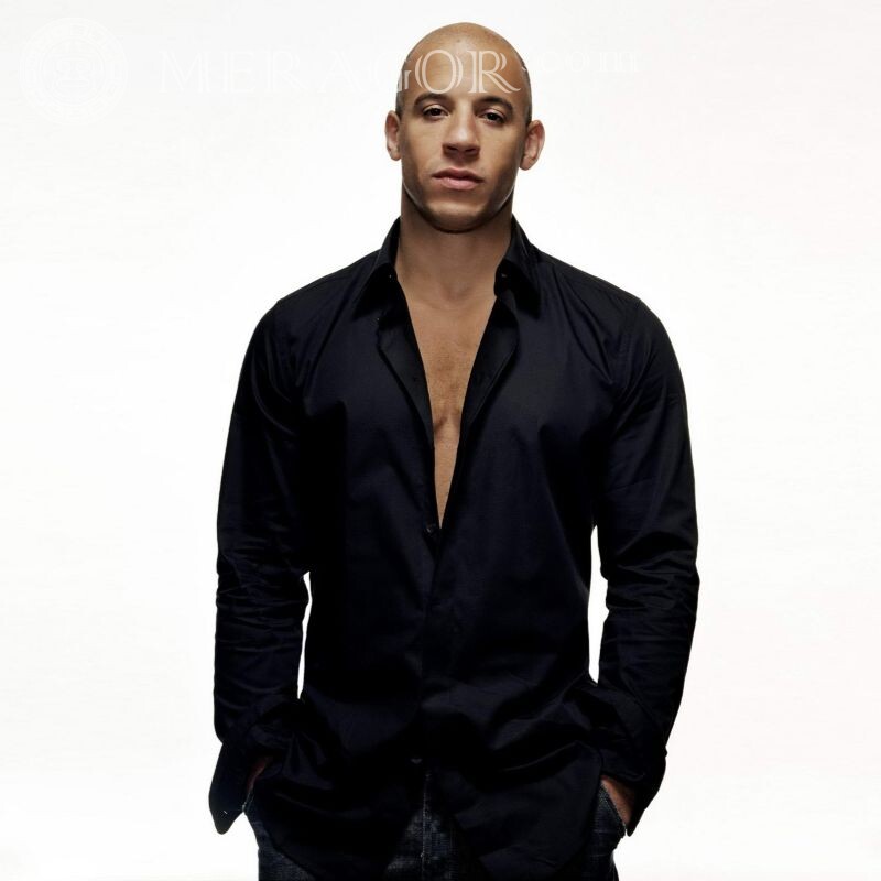 Vin Diesel para foto de perfil | 0 Celebridades Caras, retratos Empinado Masculinos