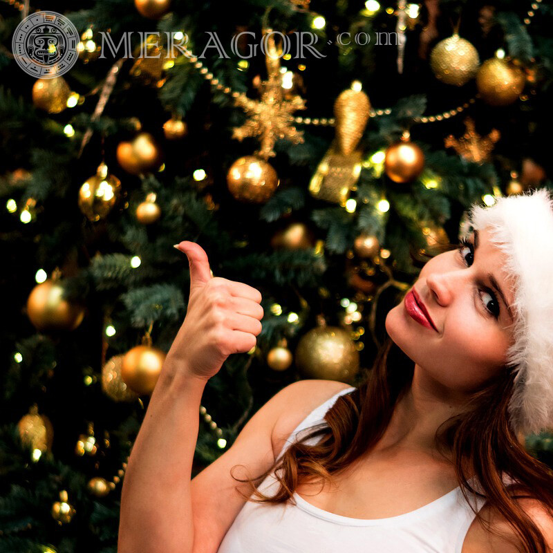 Weihnachtsball mit Foto Weihnachten Avatare Mädchen