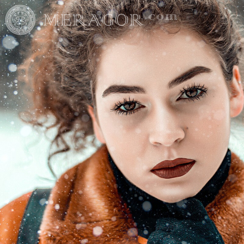 Neujahrsavatare für Mädchen im Winter Weihnachten Avatare Mädchen Frauen Gesichter, Porträts