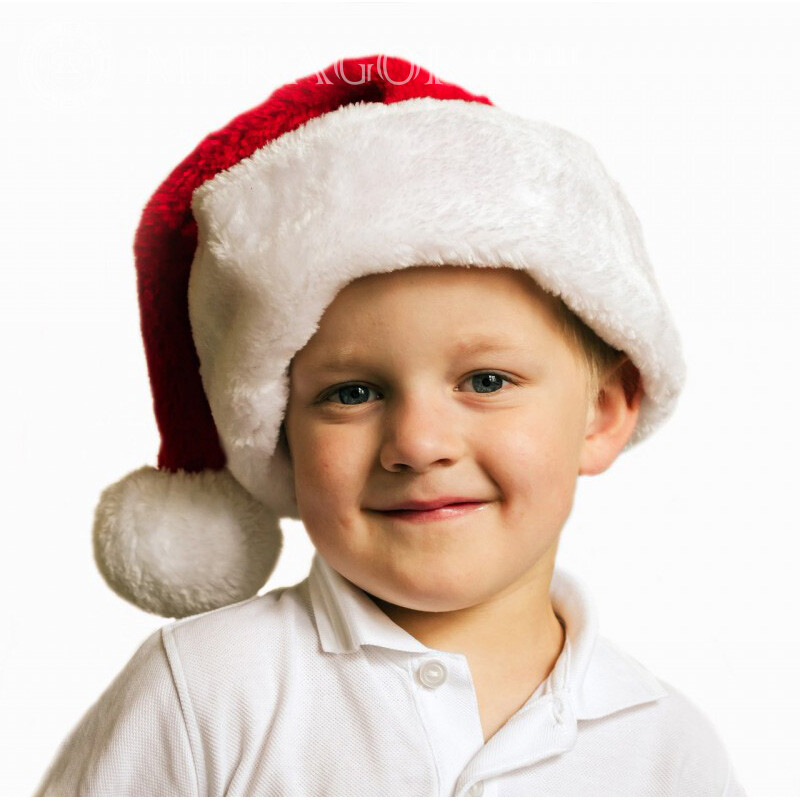 Neujahrsavatare für VK für Jungen Weihnachten Avatare In der Kappe Kindliche Jungen