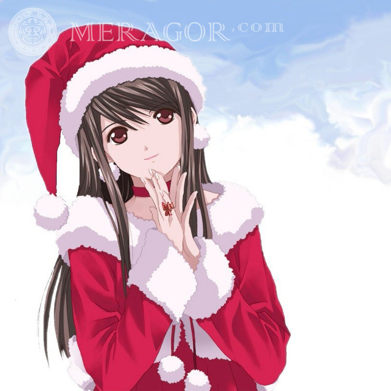 Download an avatar for a new year computer Small girls Anime, figure Faces, portraits