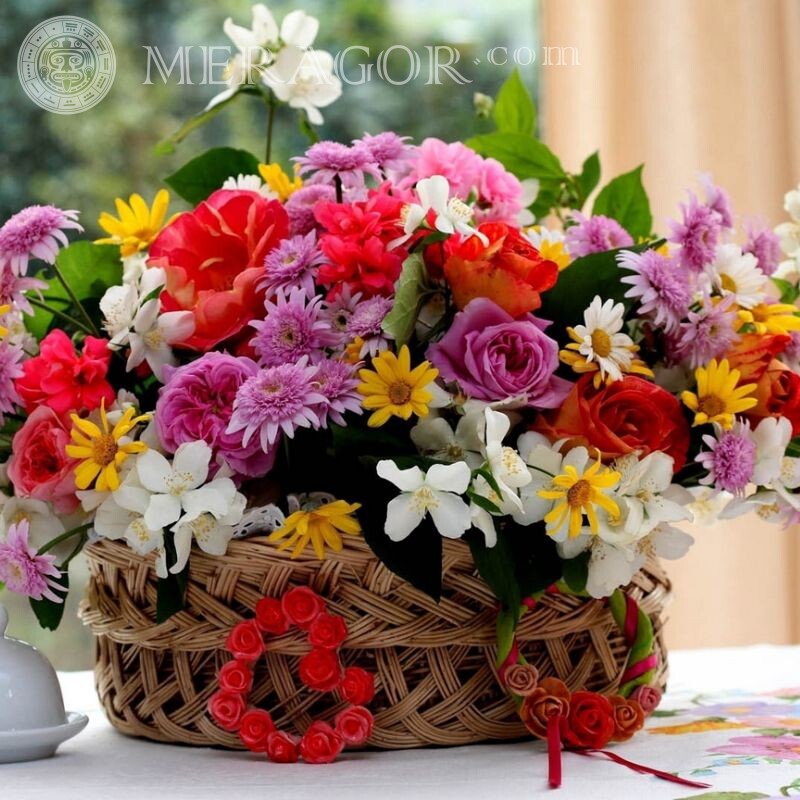 Big bouquet download photo for avatar Flowers