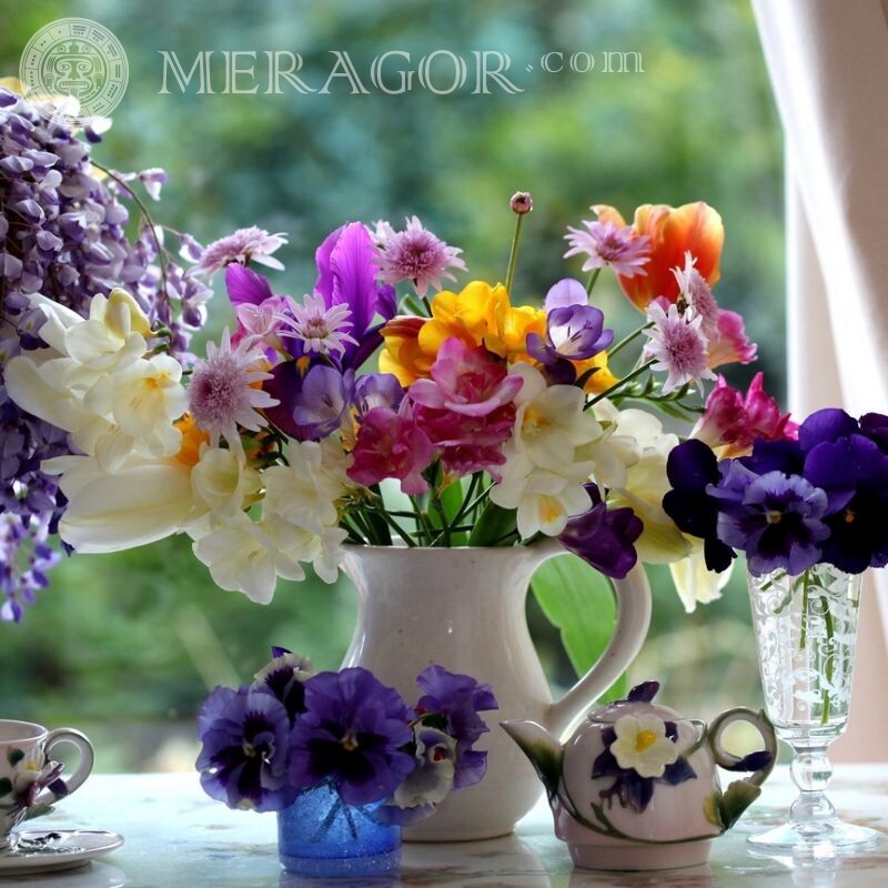 Schönes Bild mit einem Blumenstrauß für Avatar Blumen
