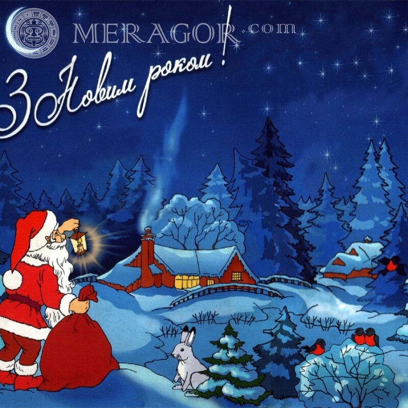 Papai Noel na foto do avatar Feriados Papai noel Para o ano novo
