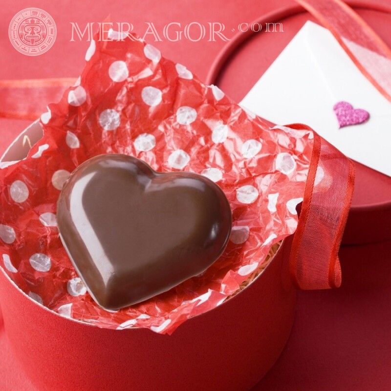 Foto corazón de chocolate Comida