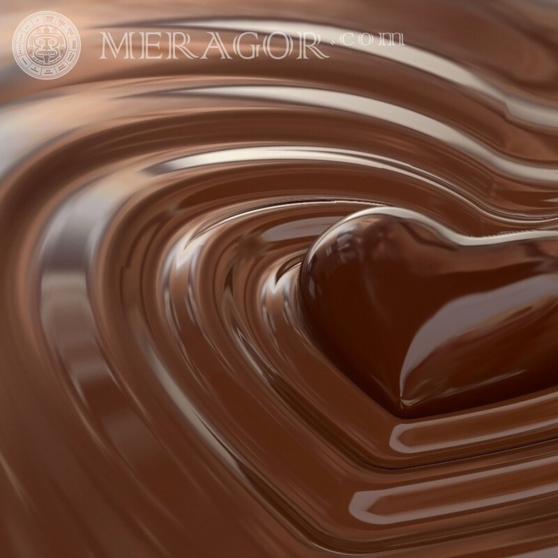 Chocolate en forma de corazón Comida