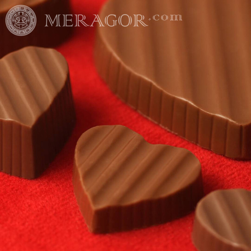 Heart shaped chocolate photo Food