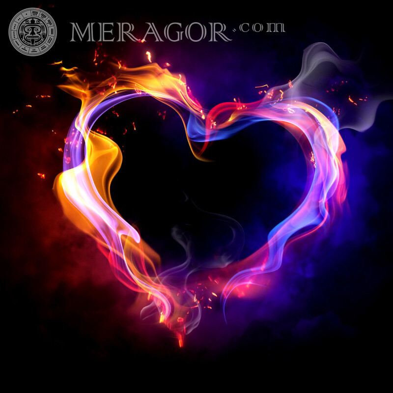 Coração ardente no avatar Feriados O amor
