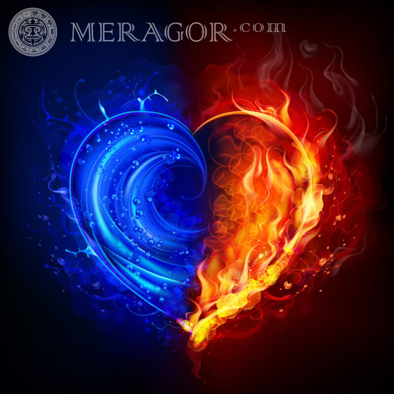 Coração ardente no download do avatar Feriados