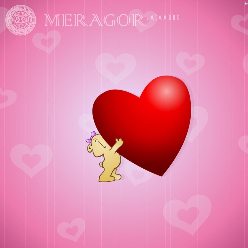 Foto com coração para avatar Feriados O amor