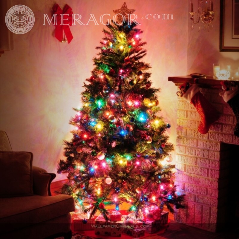 Christmas tree on avatar | 0 Holidays New Year