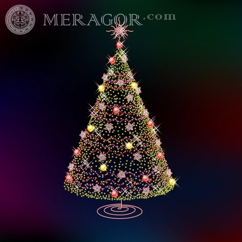 Árvore de Natal no download do avatar do TikTok Feriados Para o ano novo
