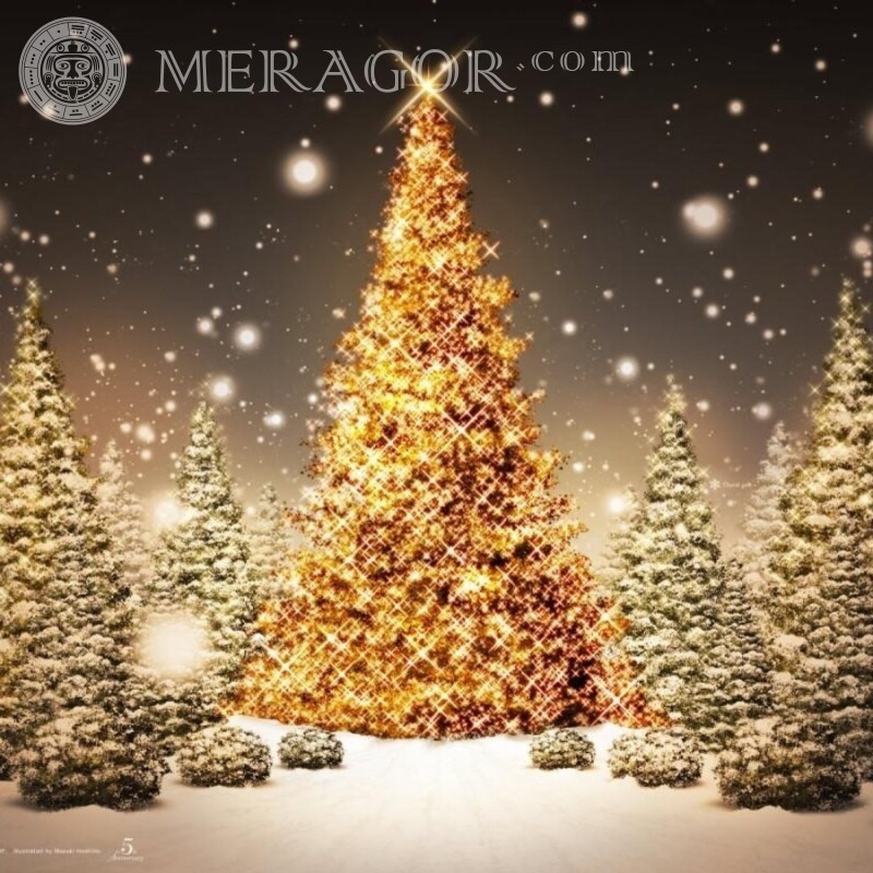 Árvore de Natal em seu avatar do YouTube Feriados Para o ano novo